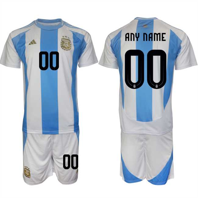 Men's Argentina Blank White Blue 2024-25 Home Soccer Jersey Suit,We sell and wholesale Men's Argentina Blank White Blue 2024-25 Home Soccer Jersey Suit on line form chian!
